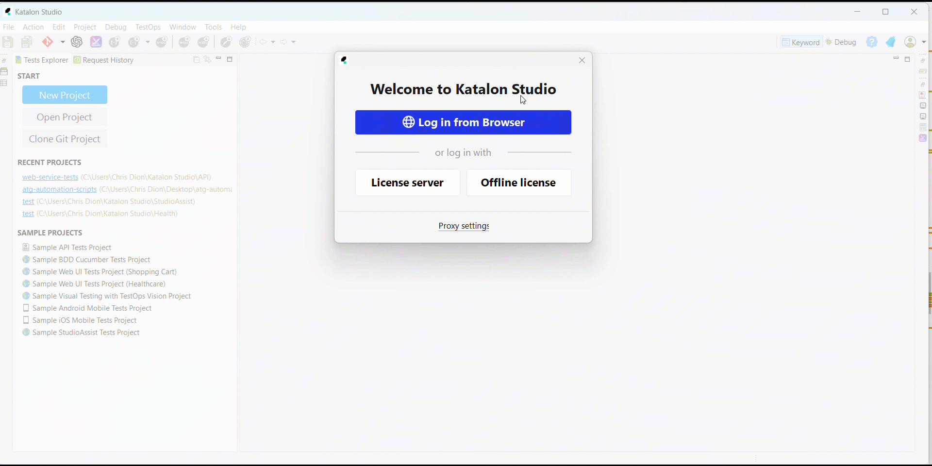 Katalon Studio SSO