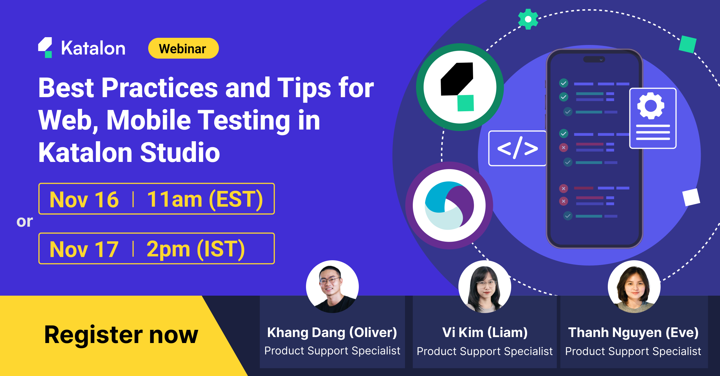 Best practices and tips for web and mobile testing in katalon studio
