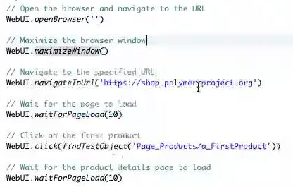 Generated code by StudioAssist for test scenario 
