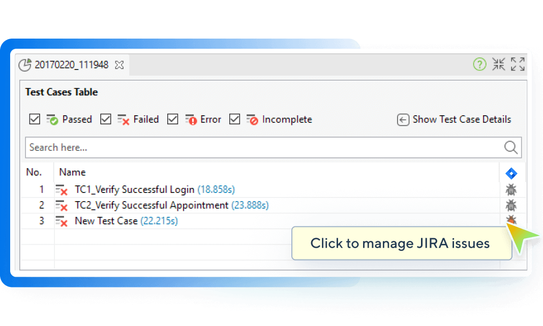 Log bugs and issues from test reports