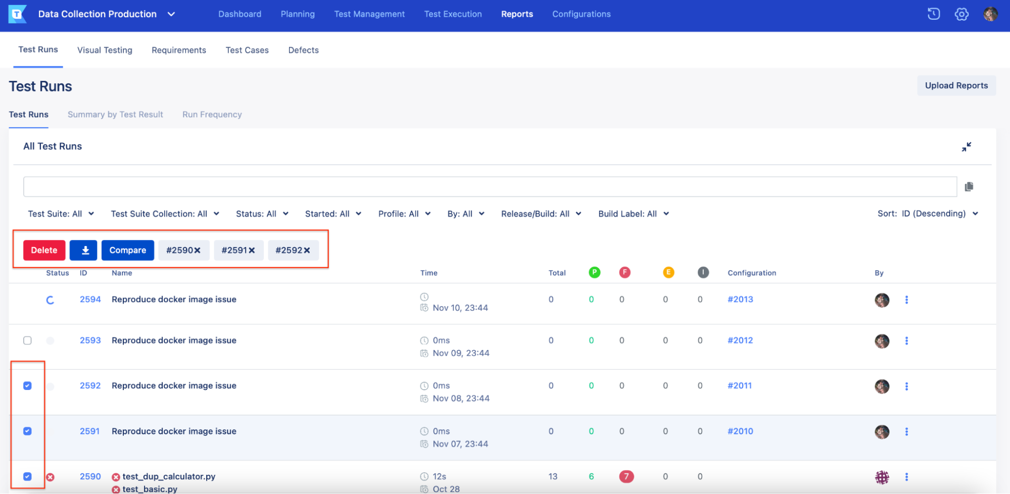 Katalon Analytics for test reporting