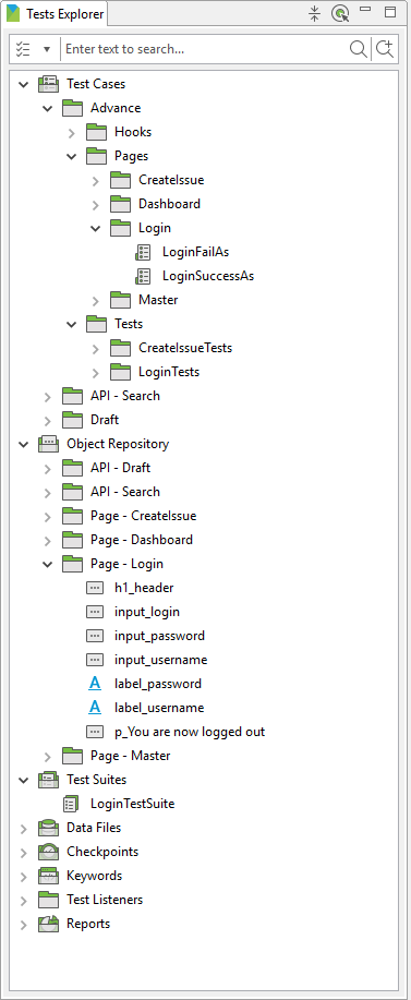 Katalon Object Repository