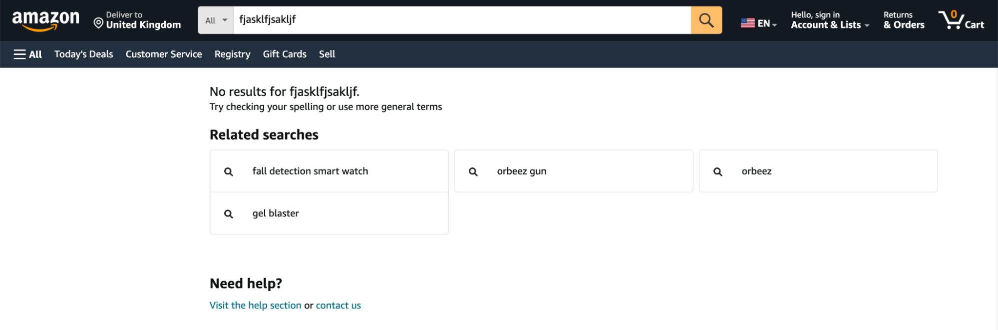 negative test cases for search functionality