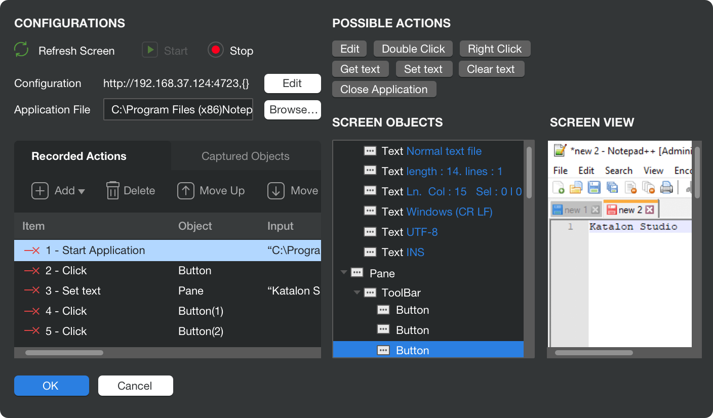 Katalon for Desktop Testing - Record Windows actions