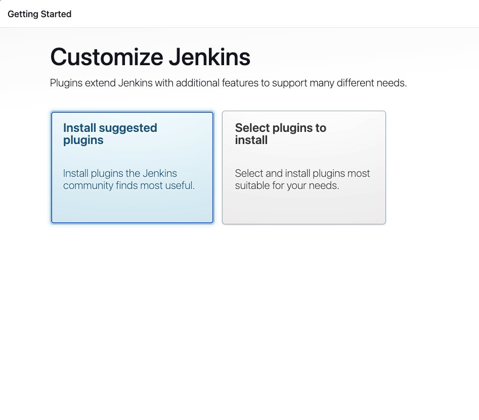 select Jenkins plugins to install