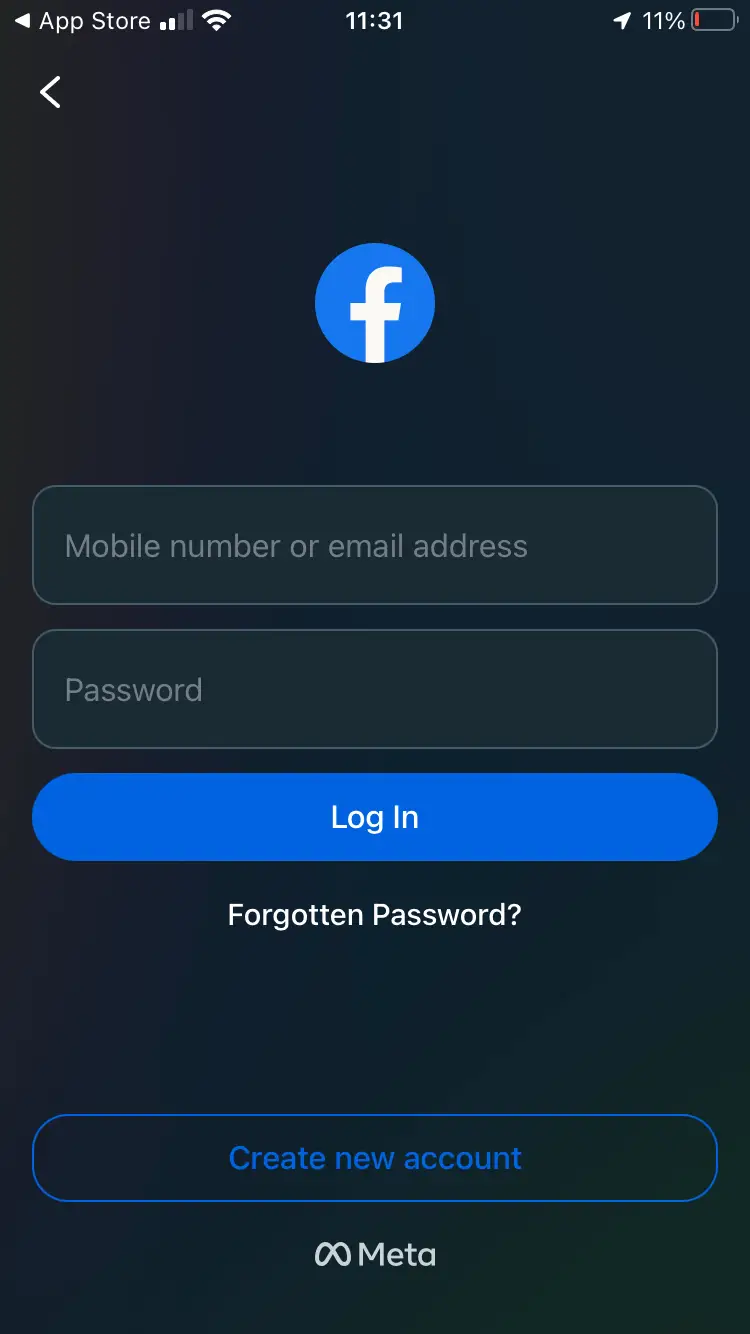 test the Facebook mobile app login page with Katalon
