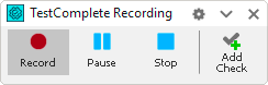 TestComplete Record and Playback feature for no-code test creation