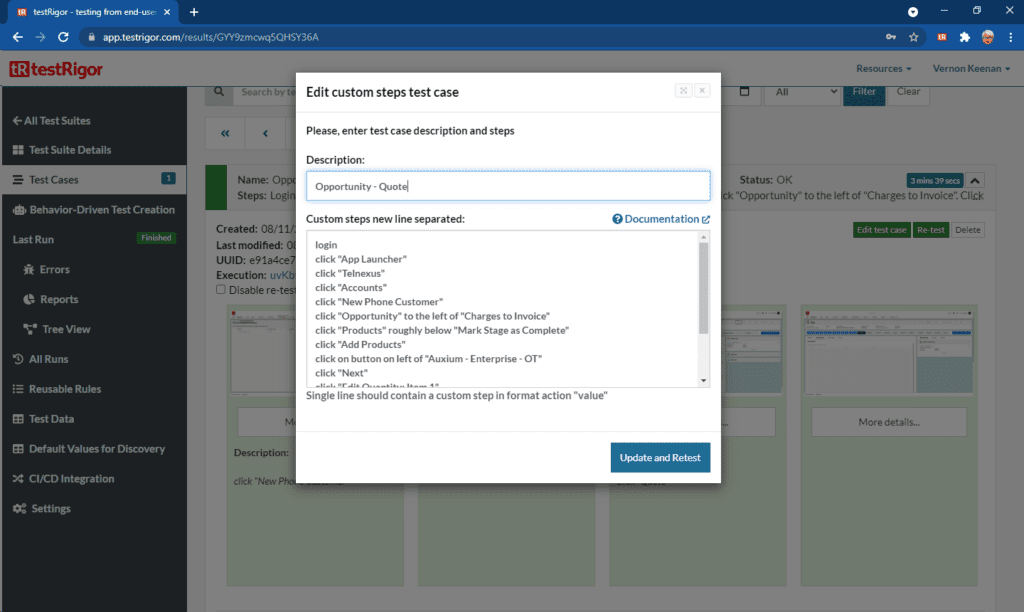 testRigor good regression testing tool