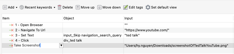 Use Katalon Studio to take screenshot in Selenium